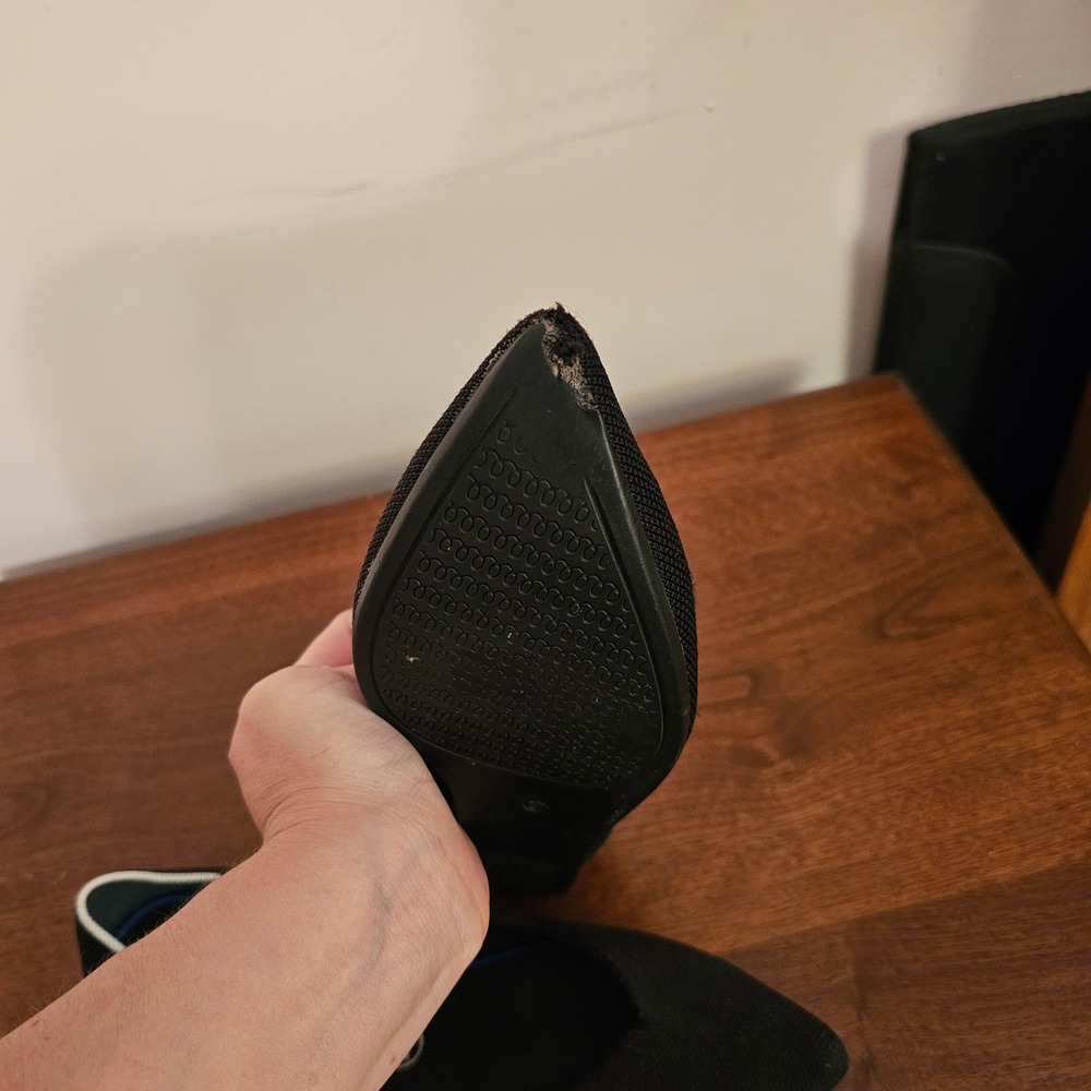 Rothys The Point Black Solid Knit Pointed Toe Flats Womens Size 10 - Picture 9 of 10